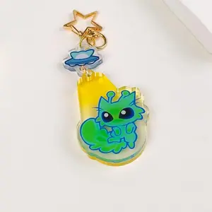 arcrylic alien cat keychains