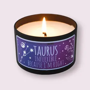 Taurus Zodiac Candle