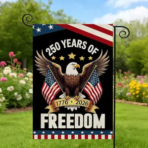 250 Year Anniversary Usa Garden Flags Decor for Outside, 250 Anniversary USA Eagle 1776-2026 Patriotic 4th of July American Yard Sign Garden & House Banner, Perfect Decor for Any Occasion