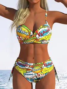 Women's Fashion Split Swimwear, Stylish Two-Piece Bathing Suit, Fashion Beachwear Swimwear, Swimsuit, Bikini Sets, Perfect for Beach & Pool, Comfortable & Trendy Design, Ideal for Summer