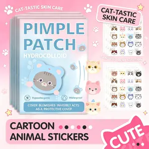 KHAZIX Animal Hydrocolloid Skin Care Acne Patch, Ideal for Selfies & Daily Skin Care Routine, Single Pack Non-Flammable Made in China