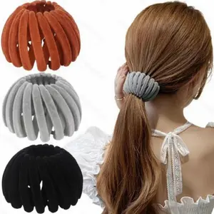 3-Second Lazy Bun Maker — Velvet Bird's Nest Hair Clip, No-Slip Grip, Tangle-Free for Work & Date Night