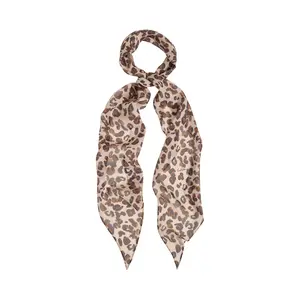 "Spot Chic" Silk Chiffon Neck Scarf - Classic Leopard
