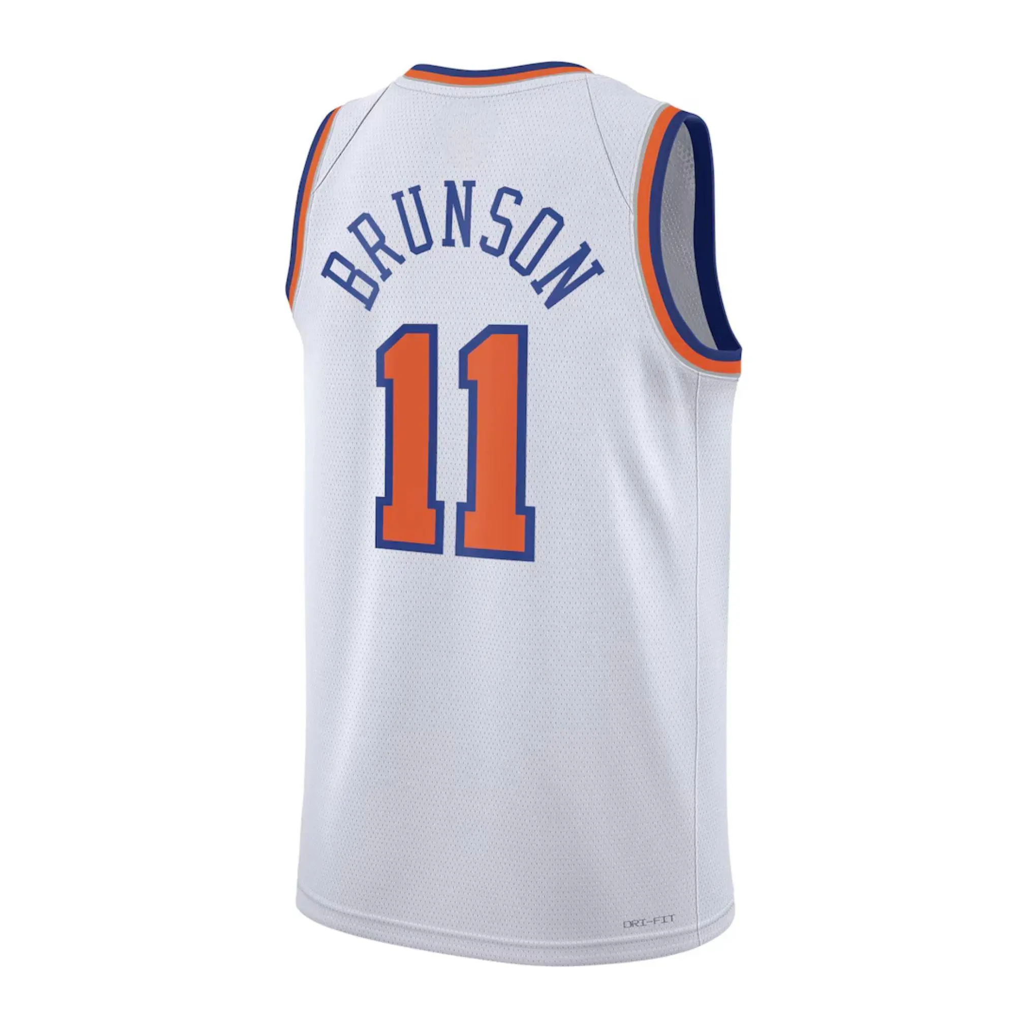 2026 Brunson #11 White Orange Point Guard Basketball Jersey full logo – Retro Swingman Pro Style Hoop Fan Shirt