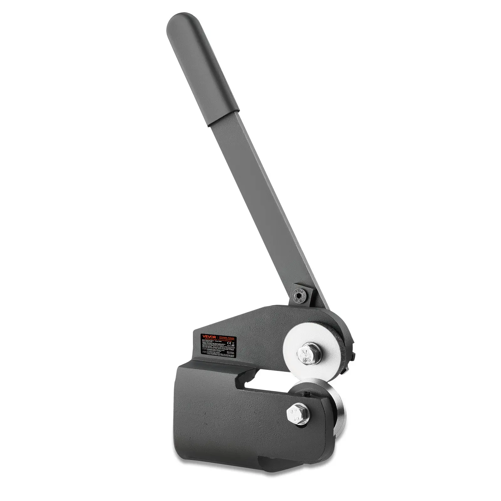VEVOR Throatless Rotary Manual Cut Hand Sheet Metal Shear - 16 Gauge Mild Steel Cutter, 0.06 in Capacity, Solid Frame, Steel Blades, Mountable Weighted Base, Straight Cut, Extended Handle for Leverage, Reamed-Hole Screws, Daily Tool for Copper, Aluminum,,