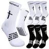 6 Pairs Cross Grip Socks Christian Anti-Slip Socks Soccer Bible Verse Athletic Socks for Youth Men Women's Outdoor Sports Comfortable Fit