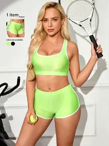 New Women's American Retro Sporty Shorts, Tight Fit High Waist Running Hot Pants, Cheerleading Style, Casual Athletic Wear