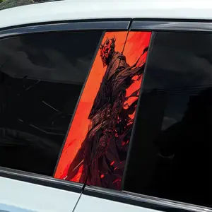 2Pcs Sith Samurai 2-piece set - waterproof, scratch-resistant, suitable for all models - auto parts and holiday decorations for all vehicles, suitable for laptops, cars Universal Car Sticker Decal For Cars Automobile Decals Automotive Accessories