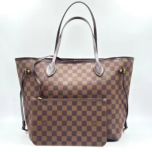 Pre-owned Louis Vuitton Coated Canvas Tote Bags Damier Ebene Neverfull MM