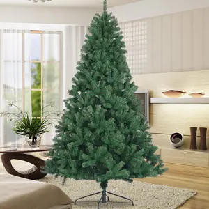 6ft Classic Green Artificial Christmas Tree – 1000 Tips, Lifelike Spruce Look, Unlit, Easy Setup with Metal Stand Ornaments Decoration christmas tree
