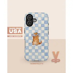 [New Arrivals]Funny Cat iPhone Case, Cute Animal Fish Phone Cover, iPhone 17, 16, 15, 14, 13 Pro Max,Plus X, Samsung Galaxy S25 S24 Ultra, Pixel 9