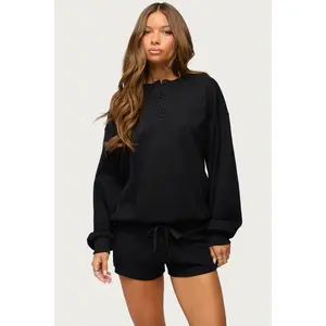 Baila Waffle Henley Top