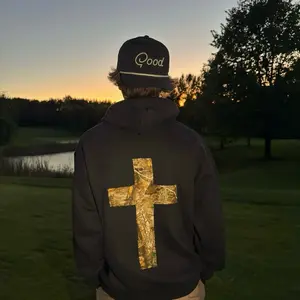 Camo Cross Patchwork Hoodie - Stylish Camo Design Hand-sewn Cross Detail Unisex Casual Sweatshirt Menswear Sleeve Tops Pullover Long Sleeve with Thoughtful Extras