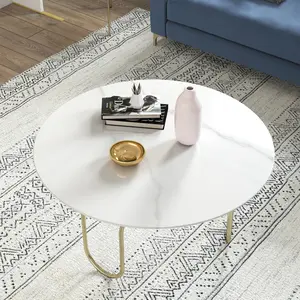 20"Inch Round Tempered Glass Table Top with marble design,DIY Replacement&Cover Desktop,White Dining Tabletop,Coffee Tabletop,Patio Tabletop,Suitable for Indoor & Outdoor