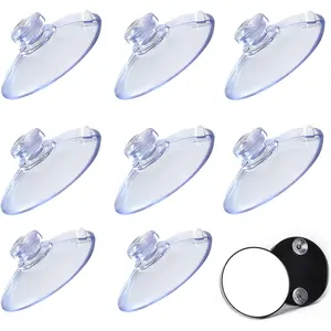 8 Pack Magnifying Mirror Suction Cups - Strong Replacement Suction Cups for Makeup Mirror, Secure Grip for Glass, Tile, and Smooth Surfaces, Sturdy Clear PVC Design