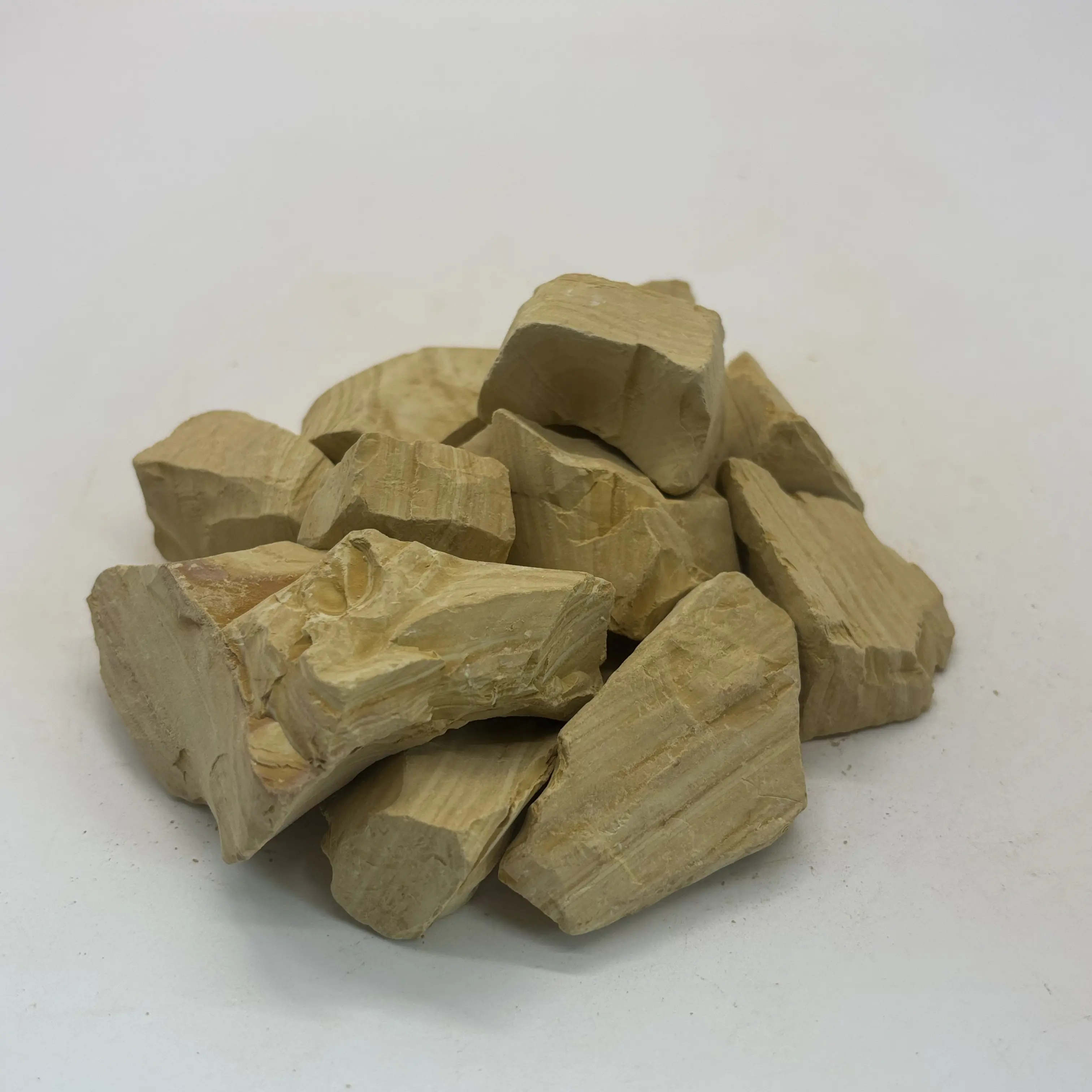 200g-7oz Layered Yellow Kaolin Clay Chunks, Cosmetic Grade Edible, 100% All Natural No Additives, Hard and Brittle, Slightly Sticky Texture