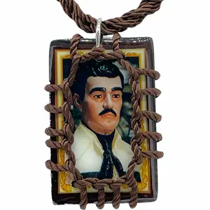 Jesus Malverde Scapular Necklace