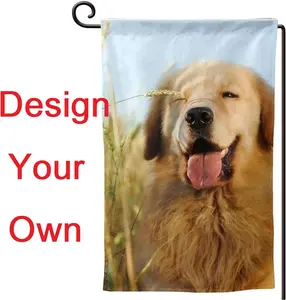 Custom Pet Garden Flag for Outdoor Personalized Cat Dog Yard Flags Decor Customized Flag Add Your Own Picture Text House Lawn Banner Double Sided Home Wall
