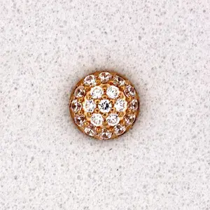 Round Midnight Threadless Jewelry End