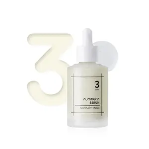 Numbuzin No.3 Skin Softening Serum, Fermented Niacinamide & Galactomyces Facial Serum, Korean Skincare