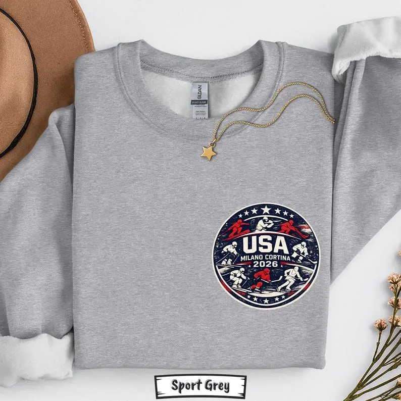 Winter 2026 Milano Cortina Shirt, Olympic Fan Tee, Sweatshirt USA Team