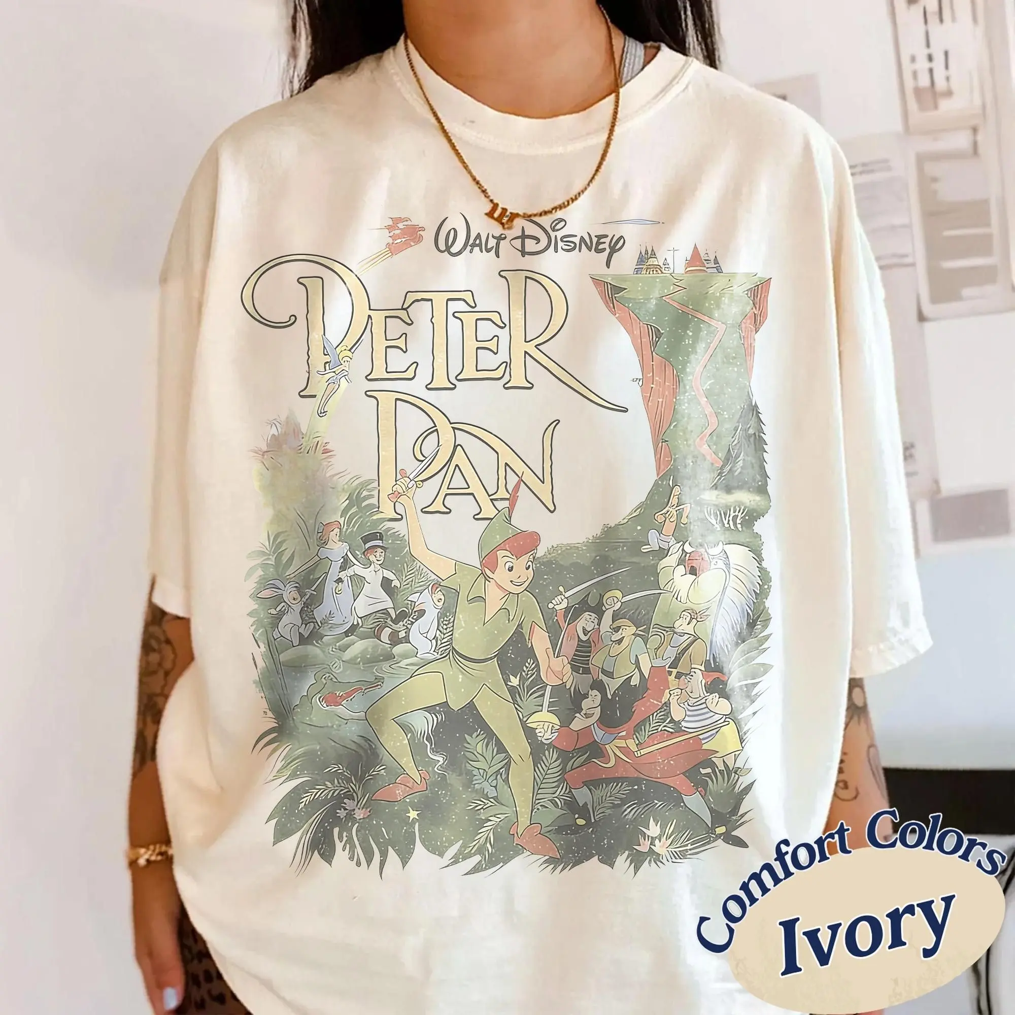 Vintage WDW Peter Shirt, Vintage WDW P Pan Shirt, Family Trip 2026 Shirts