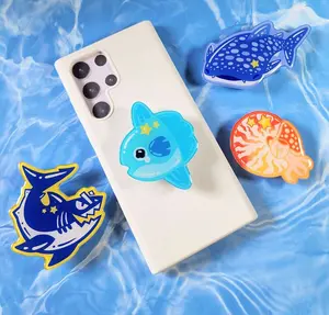 Ocean Nautilus Sunfish Magnetic Phone Grip, Marine Life Aesthetic Pop Grip Stand, Ocean Lover Gift, Magnetic Holder for Phone and Kindle