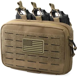 Tactical  Admin Pouch of  Cut, Triple Magazine Pouch with Utility Pouch for AR M4 M16 Mag, Tactical Medical EMT EDC Pouch