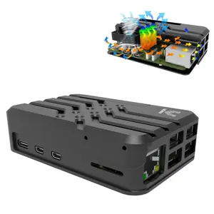 Vilros Duo Deluxe Raspberry Pi 5 Case- The Deluxe Passive and Active Cooling Case for Pi 5