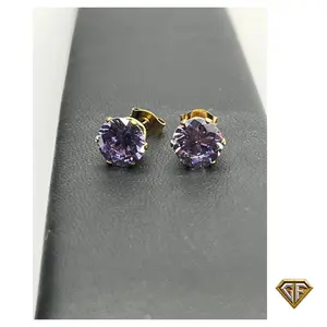 Purple Amethyst Stud Earrings February Birthstone Round Gemstone 5mm or 8mm Christmas Gift for Her Elegant Timeless Design February birthday gift