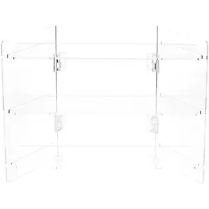Plymor Clear Acrylic Portable Folding 3-Shelf Display
