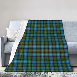 Scottish Clan Kincaid Tartan Plaid Ultra-Soft Micro Fleece Blanket 50""X40"" Lightweight Blanket for Camping and Travel