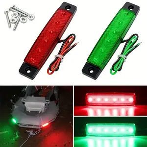 2pcs Boat Navigation Lights, Stern Lights for Boats, Marine LED Strip Lights for Boat Lights Bow and Stern DC 12V