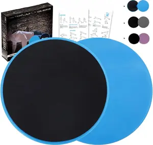 Exercise Core Sliders Dual Sided Gliding Discs for Abdominal Core Workouts on Carpet Hardwood Floors Lightweight Portable 0.5 Pounds
