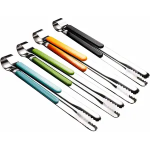 4Pcs Stainless Steel Kitchen Tongs, Serving Tongs for Cooking, 10inch Metal Food with Non-Slip Comfort Grip, Non-Stick Cooking High Heat Resistant BBQ Grill Barbecue Grilling Kitchenware - Home Improvement.