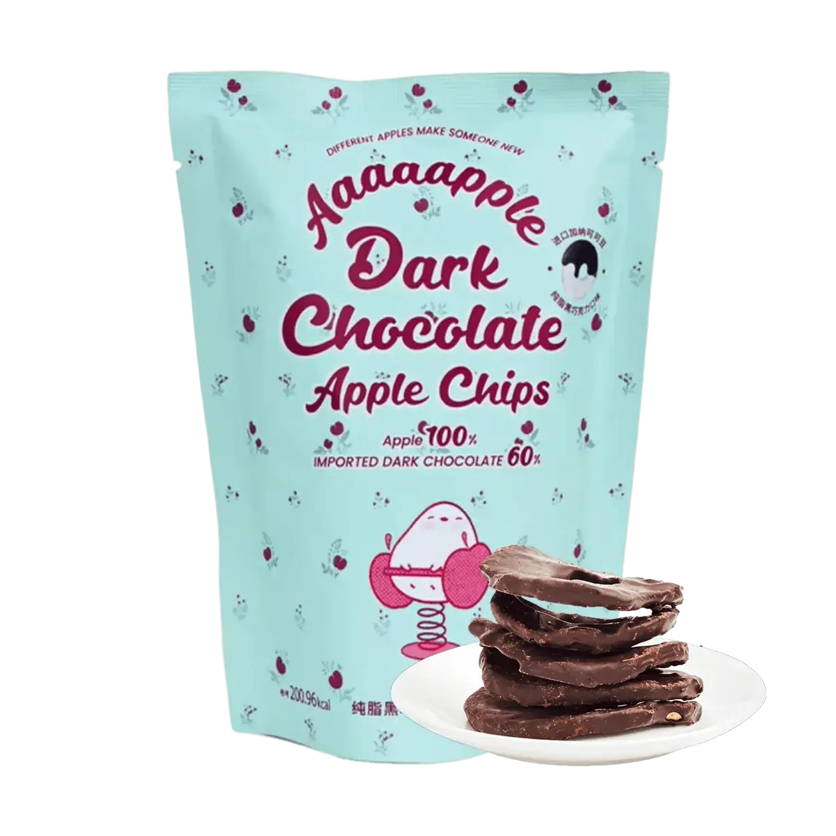 Aaaaapple Freeze-Dried Apple Slices in Dark Chocolate - 40g, Keto Friendly, Vegan, Gluten-Free, Healthy Snack, "As Seen On TikTok"