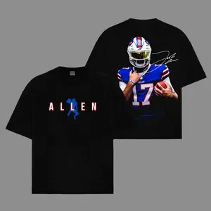 Josh Allen 17 'The Winter Soldier' For Bills Mafia Cotton T-Shirt, Bills Football Fans Outfit, Bills Mafia Game Day Outfits, Gift For Football Fans, Football Graphic Tee