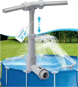 Swimming-Pool Waterfall-Fountain Water Fun Sprinkler - Dual Sprayer Multiple Spray Method, Pool Decoration Cascade Fountain for Above & In-ground Pools, Practical Pool Aerator Water Cooler Circulation