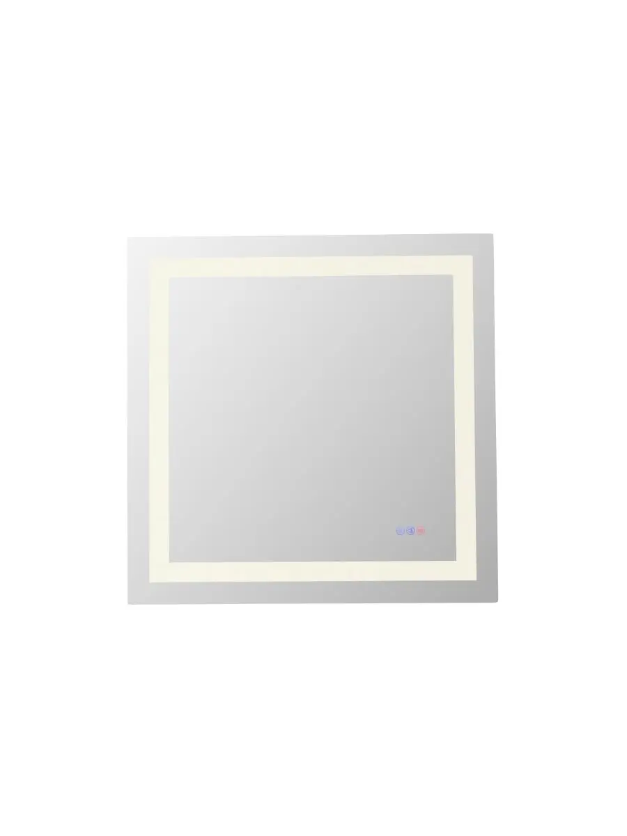 Elegant Kitchen & Bath MRE83030 30 x 30 in. 3000K-4200K-6400K Riven Adjustable Color LED Mirror, Square, 30X30 In
