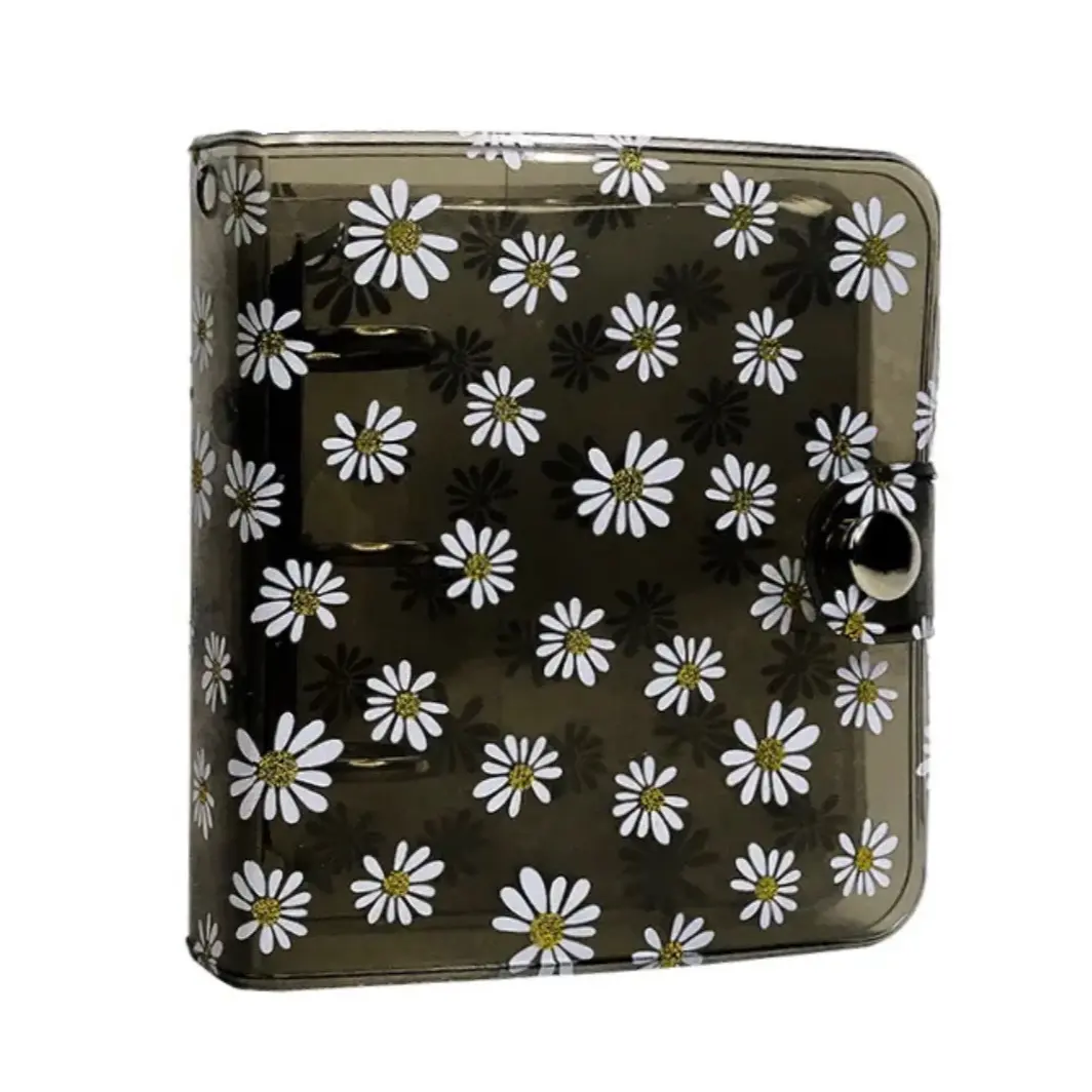A8 Small Envelope - Cash Stuffing, Coupon Wallet, Plastic Design, Daisy and Leaf Pattern, Ideal for Cash Storage
