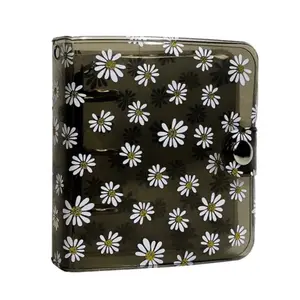 A8 Small Envelope - Cash Stuffing, Coupon Wallet, Plastic Design, Daisy and Leaf Pattern, Ideal for Cash Storage