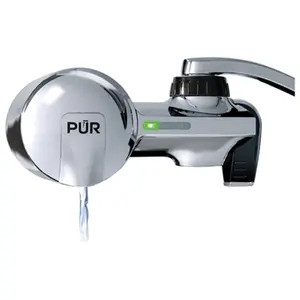212 MAIN Horizontal Faucet Mount Water Filtration Device, Chrome Finish, Includes 1 Basic Filter, Horizontal Mount Design