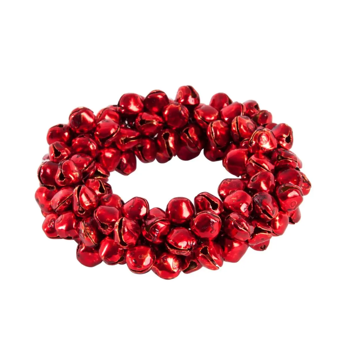 SARO NR939.R Glamorous Bell Shape Petite Napkin Ring - Red, 4-Piece Set for Cutlery & Casual Events