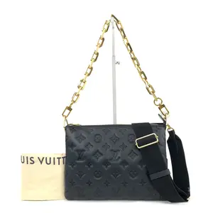 Pre-owned Louis Vuitton Leather Shoulder Bags Coussin Bag Monogram Embossed Lambskin PM JV00215