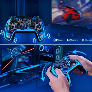 Wireless Gamepad, Compatible for Nintendo Switch Lite/Switch OLED/PC/iOS/Android, RGB Lighting, 360 °   Joysticks, Wireless Controller, Compatible with Switch Console & PC/iOS/Android Devices, Ideal Christmas Gift for Gamers