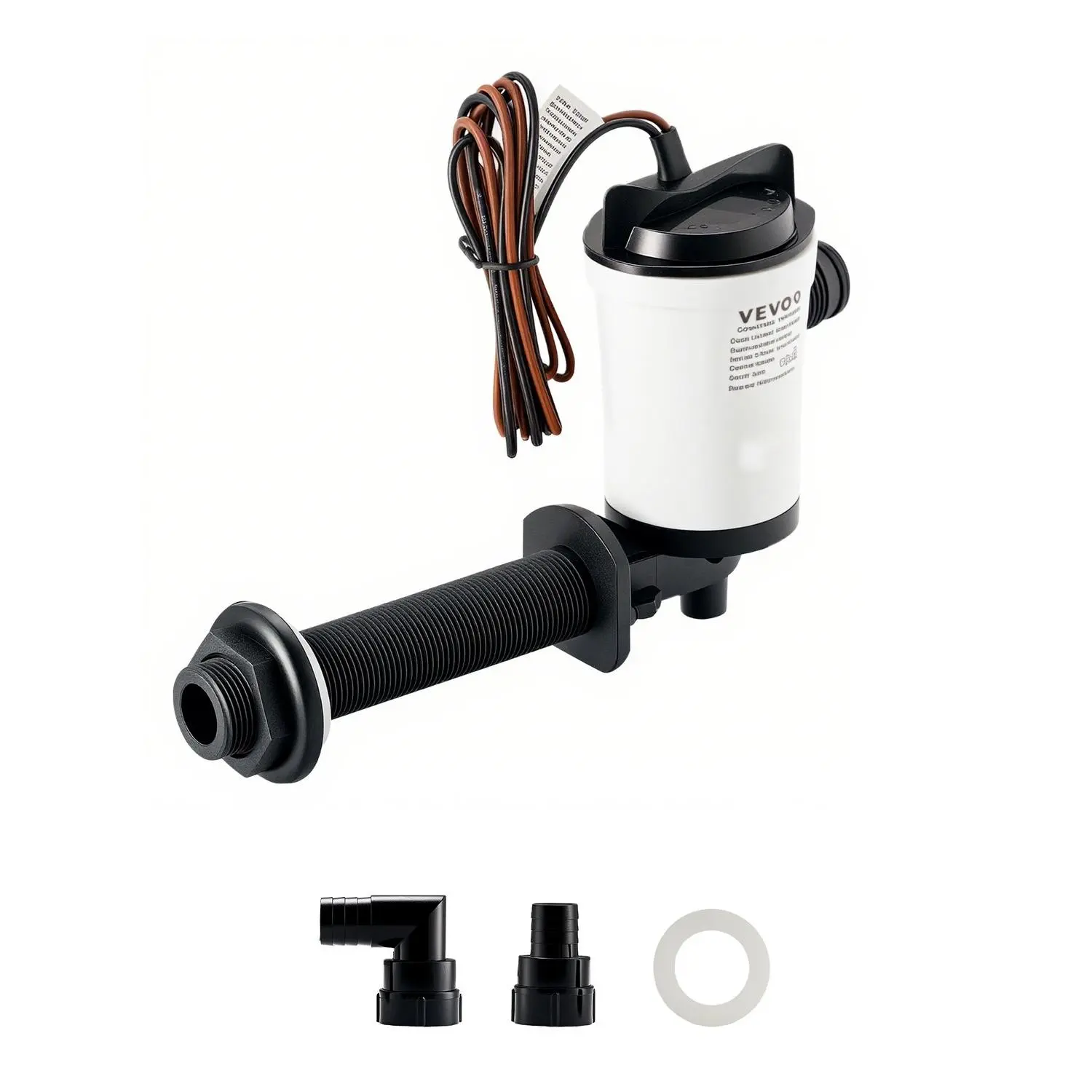 【Summerfinds】 VEVOR Livewell Pump for Boat, 12V 800 GPH Livewell Aerator Pump with Detachable Motor, 90-Degree Baitwell Pumps for Boats, Corrosion-Resistant Submersible Aerator Pump, for Freshwater and Saltwaterdealsforyoudays
