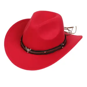 Hat Autumn Winter European American Style Vintage Hat Western Cowboy Hat Unisex Brimmed Hat Elegant Hat Equestrian Hat