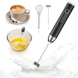 2-in-1 Electric Hand Mixer Handheld Beverage Mixer Multifunctional Electric Milk Frother Kitchen Whisk 3-Speed for Coffee Cream Milk