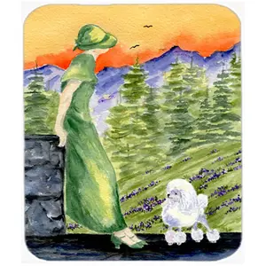 212 MAIN Poodle Mouse Pad, Heat Resistant Hot Pad/Trivet, Long-Lasting Polyester Surface, Permanently Dyed Designs, Large Size