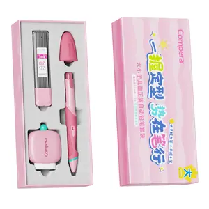 Comix Ergonomic Mechanical Pencil Set with 2.0mm Lead Refills Eraser 5-Point Grip Training for Academic Writing Drafting School Ready